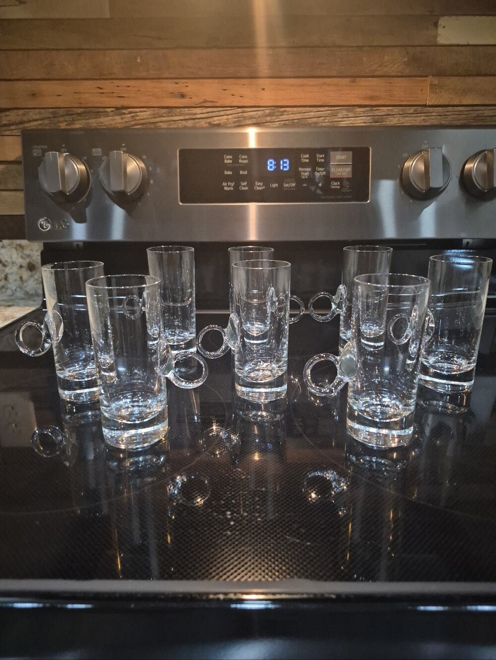 New Vintage Lenox Hand Blown Lead Crystal Glasses Coffee Expresso Shots Lot Of 8